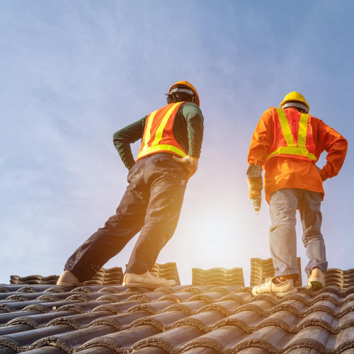 Couvreur en intervention
